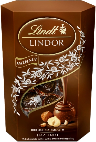 Конфеты Lindt Lindor из молочного шоколада с кусочками фундука 200г