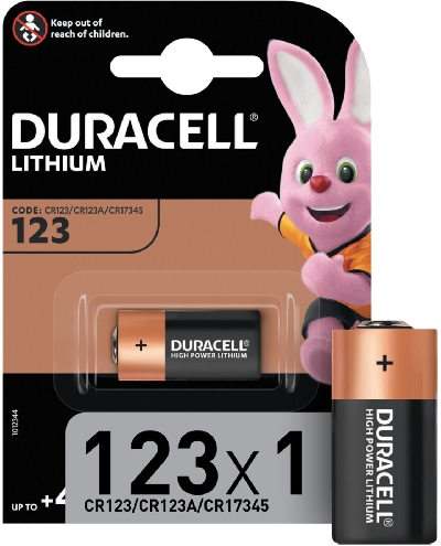 Литиевые батарейки Duracell CR123 1шт