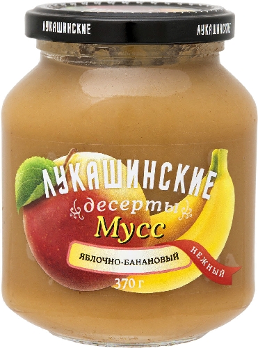 Мусс Лукашинские десерты Яблочно-банановый 370г