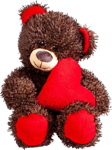 Мягкая игрушка Fancy медведь Чиба с сердцем 28см
