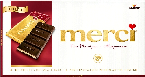 Шоколад Merci Темный с марципаном 112г