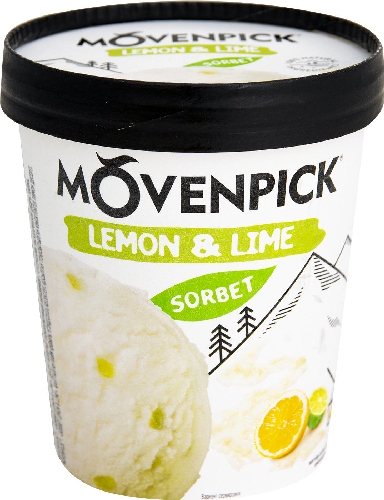 Сорбет Movenpick лимонный с кусочками засахаренной цедры лайма 304г