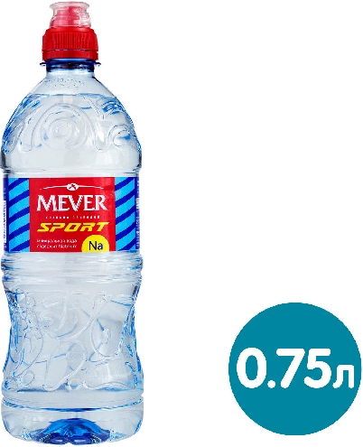 Вода Mever Sport природная минеральная негазированная 750мл