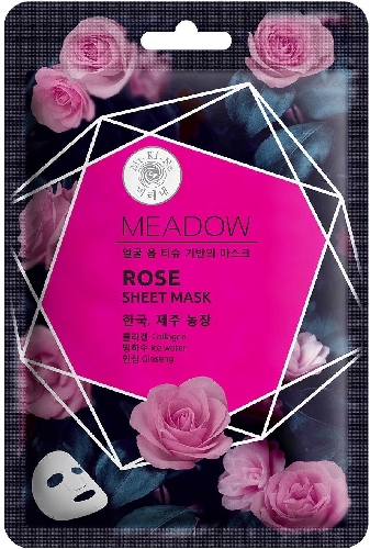 Маска тканевая для лица Mi-Ri-Ne Meadow Роза и Женьшень 25г