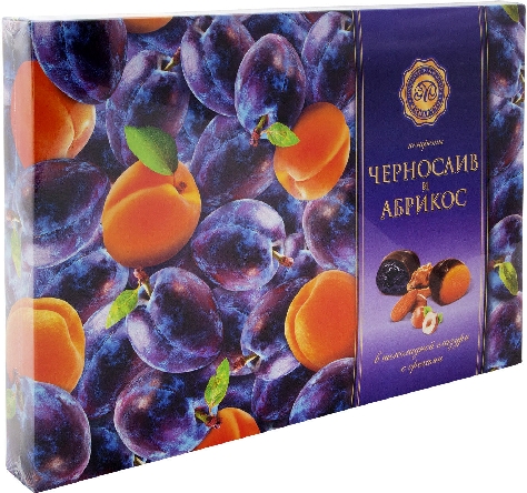 Конфеты Микаелло чернослив и абрикос в шоколадной глазури с орехами 220г