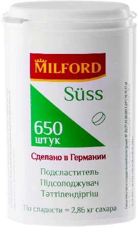 Заменитель сахара Milford Suss 650 таб