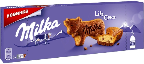 Пирожное Milka Lila Cake бисквитное двухслойное 5шт*28г