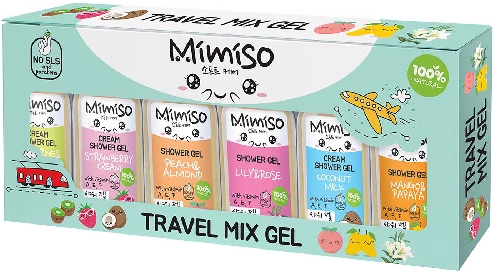 Подарочный набор Mimiso Travel mix gel 3 крем-геля для душа 50мл + 3 геля для душа 50мл