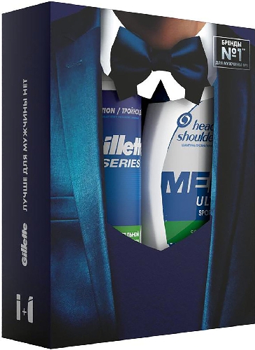 Подарочный набор Шампунь Head&Shoulders Sports Fresh против перхоти 200мл + Пена для бритья Gillette Series с алоэ 250мл