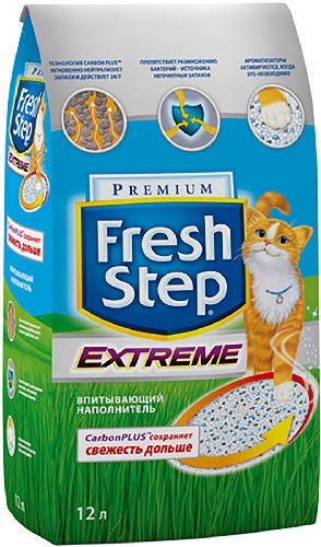 Наполнитель для кошачьего туалета Fresh Step Extreme впитывающий 12л