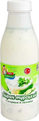 Напиток кисломолочный Айран Турецкий с огурцом и зеленью G-balance 1.8% 500г
