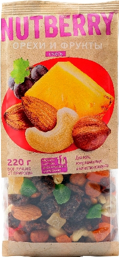 Смесь Nutberry Орехи и фрукты 220г