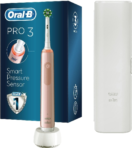 Зубная щетка Oral-B Pro3 3500 электрическая розовая