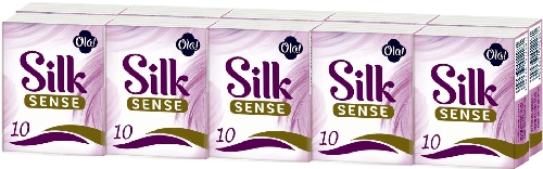 Носовые платки Ola! Silk Sense Luxe 10*10шт