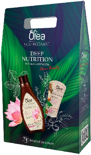 Подарочный набор Olea Eco botanic deep nutrition Крем-гель для душа 300мл + Крем-баттер для рук 50мл
