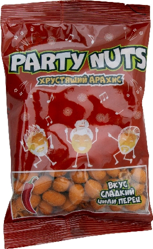 Арахис Party Nuts хрустящий Сладкий перец чили 100г