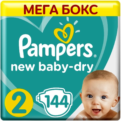 Подгузники Pampers New Baby-dry №2 4-8кг 144шт
