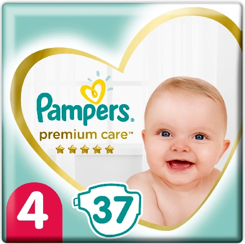 Подгузники Pampers Premium Care 9-14кг Размер 4 37шт
