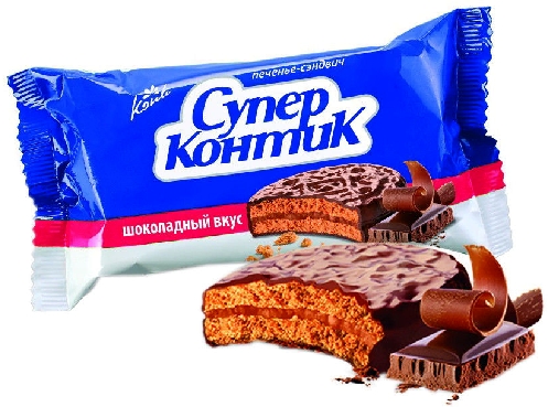 Печенье-сэндвич Konti Супер Контик Шоколадный вкус 100г