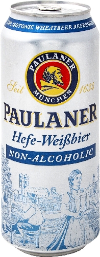 Пиво Paulaner Hefe-Weißbier безалкогольное 0.5%  Ивня