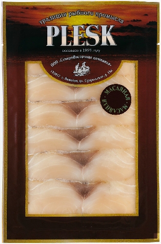 Масляная рыба Plesk холодного копчения ломтики 100г