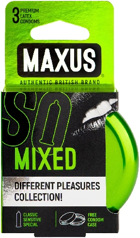 Презервативы Maxus Mixed микс-набор 3шт  Котлас