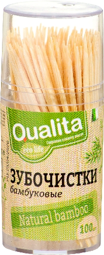 Зубочистки Qualita бамбуковые 100шт 9023778  Орел