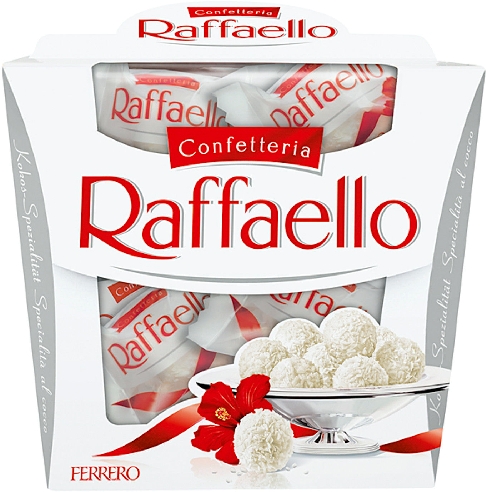 Конфеты Raffaello с цельным миндальным орехом в кокосовой обсыпке 150г в ассмортименте