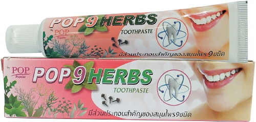 Растительная зубная паста POP 9 Herbs Toothpaste 9 трав 40г