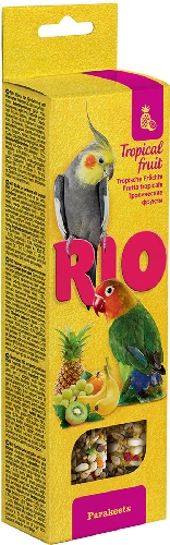 Лакомство для птиц Rio Палочки с тропическими фруктами для средних попугаев 150г