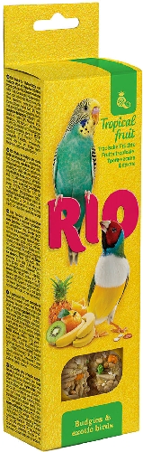 Лакомство для птиц Rio Палочки с тропическими фруктами для волнистых попугаев и экзотов 80г