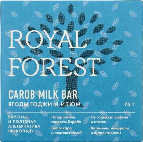 Шоколад Royal Forest Ягоды годжи и изюм 75г
