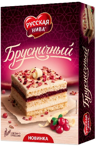 Торт Русская Нива Брусничный 300г