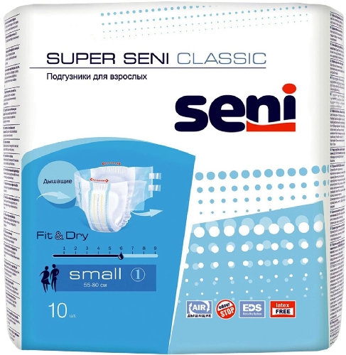 Подгузники Super Seni Fit&Dry Small  Струнино