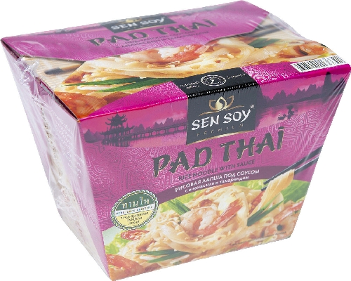 Лапша Sen Soy Premium Pad Thai Рисовая под соусом с ананасами и тамариндом 125г