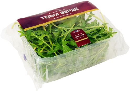 Салат Мизуна листовой зеленый 125г упаковка