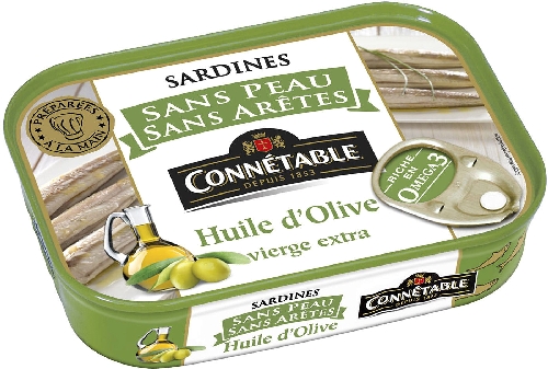 Сардины Connetable без кожи и костей в оливковом масле первого отжима экстра 140г