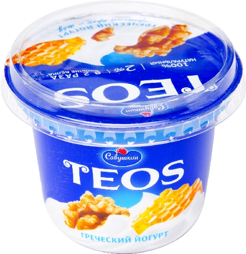 Йогурт Teos Греческий Грецкий орех-мед  