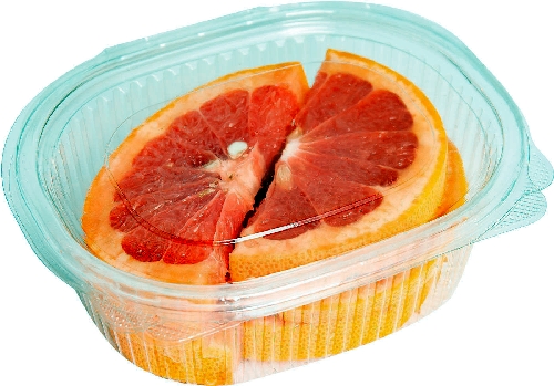 Грейпфрут резанный кусочками неочищенный 0.2-0.25кг