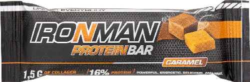 Батончик протеиновый IronMan Protein Bar с коллагеном Карамель 50г