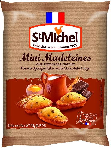 Бисквит St Michel Мадлен французский традиционный с кусочками шоколада 175г