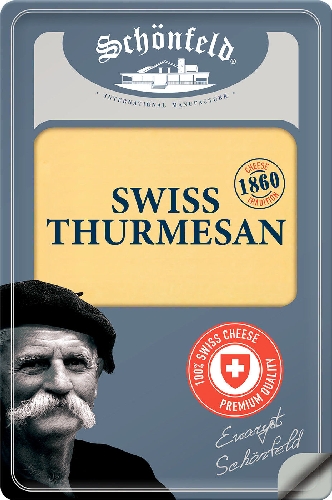 Сыр Schonfeld Swiss Thurmesan нарезка 52% 125г