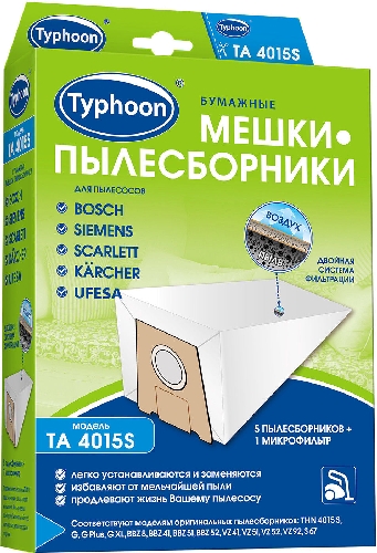 Мешок-пылесборник Тайфун TA 4015S бумажный  Новокузнецк