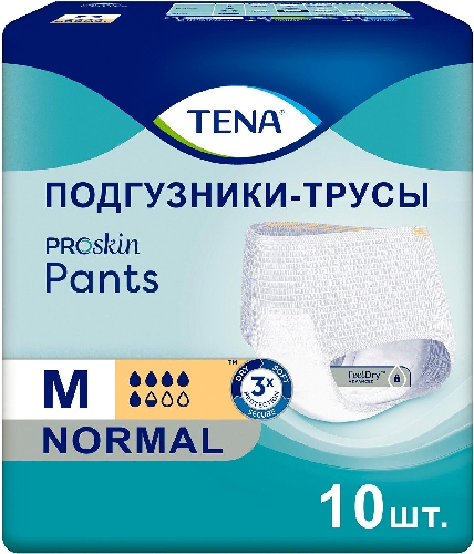 Подгузники-трусы Tena Pants Normal для взрослых размер М 80-110см 10 шт