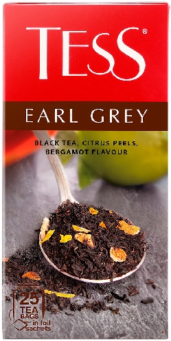 Чай черный Tess Pleasure Earl Grey с ароматом бергамота 25*1.6г