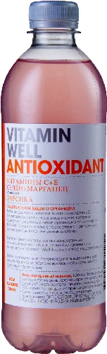 Напиток витаминизированный Vitamin Well Antioxidant со вкусом персика 500мл
