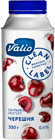 Йогурт питьевой Valio с черешней  Владимир