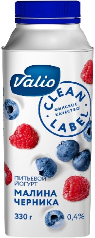 Йогурт питьевой Valio с малиной  Архангельск