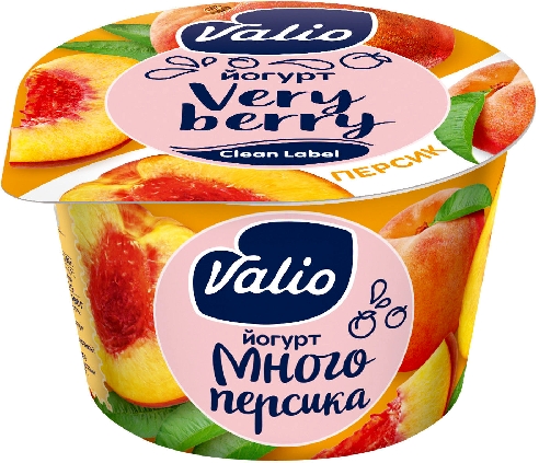 Йогурт Valio с персиком 2.6%  