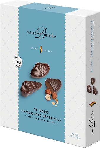 Конфеты Vandenbulcke Dark Chocolate seashells 250г